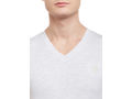 Bodyactive Men Heather Grey Cotton V-Neck T-Shirt-TS13-HTGREY