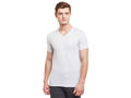 Bodyactive Men Heather Grey Cotton V-Neck T-Shirt-TS13-HTGREY