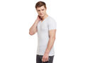 Bodyactive Men Heather Grey Cotton V-Neck T-Shirt-TS13-HTGREY