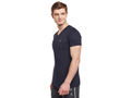 Bodyactive Men Navy Cotton V-Neck T-Shirt-TS13-NAV