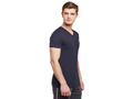 Bodyactive Men Navy Cotton V-Neck T-Shirt-TS13-NAV