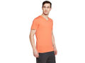 Bodyactive Men Orange Cotton V-Neck T-Shirt-TS13-ORANGE