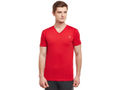 Bodyactive Men Red Cotton V-Neck T-Shirt-TS13-RED