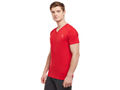 Bodyactive Men Red Cotton V-Neck T-Shirt-TS13-RED