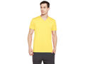 Bodyactive Men Yellow Cotton V-Neck T-Shirt-TS13-YELLOW