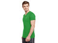 Bodyactive Men Cotton V-Neck T-Shirt-TS13-LTGRN