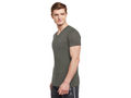Bodyactive Men Cotton V-Neck T-Shirt-TS13-OLV