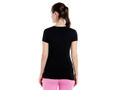 Bodyactive Women Black V Neck Tee-TS14-BLK