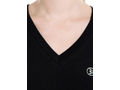 Bodyactive Women Black V Neck Tee-TS14-BLK