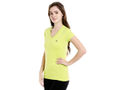 Bodyactive Women Electric Green V Neck Tee-TS14-EGRN