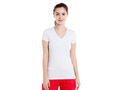 Bodyactive Women Heather Grey V Neck Tee-TS14-HTGREY