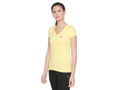 Bodyactive Women Lime Yellow V Neck Tee-TS14-LMYEL