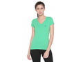 Bodyactive Women V Neck Tee-TS14-LTGRN