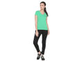 Bodyactive Women V Neck Tee-TS14-LTGRN