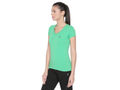 Bodyactive Women V Neck Tee-TS14-LTGRN