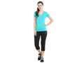 Bodyactive Women Sea Green V Neck Tee-TS14-SGRN