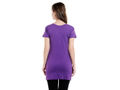 Bodyactive Women Purple Round Neck Tee-TS15-PUR