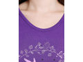 Bodyactive Women Purple Round Neck Tee-TS15-PUR