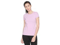 Bodyactive Women Light purple Round Neck Tee-TS19-LTPUR