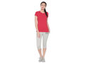 Bodyactive Women Red Round Neck Tee-TS19-RED