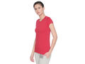 Bodyactive Women Red Round Neck Tee-TS19-RED