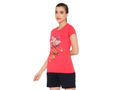 Bodyactive Women Round neck Half Sleeve Cotton T-shirt in 1pcs-TS21-PNK