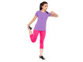 Bodyactive Women Round neck Half Sleeve Dry Fit T-shirt in 1pcs-TS22-PUR