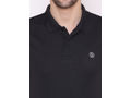 Bodyactive Solid Casual Half Sleeve Cotton Rich Pique Polo T-Shirt for Men -TS50-BLK