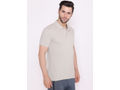 Bodyactive Solid Casual Half Sleeve Cotton Rich Pique Polo T-Shirt for Men -TS50-GREY