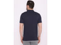 Bodyactive Solid Casual Half Sleeve Cotton Rich Pique Polo T-Shirt for Men -TS50-NAV