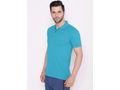 Bodyactive Solid Casual Half Sleeve Cotton Rich Pique Polo T-Shirt for Men -TS50-PEA