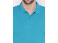 Bodyactive Solid Casual Half Sleeve Cotton Rich Pique Polo T-Shirt for Men -TS50-PEA