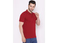 Bodyactive Solid Casual Half Sleeve Cotton Rich Pique Polo T-Shirt for Men -TS50-RUWIN