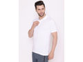 Bodyactive Solid Casual Half Sleeve Cotton Rich Pique Polo T-Shirt for Men -TS50-WHITE