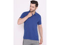 Bodyactive Solid Casual Half Sleeve Cotton Rich Pique Polo T-Shirt for Men with Chest Pocket-TS51-TRBL