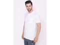 Bodyactive Solid Casual Half Sleeve Cotton Rich Pique Polo T-Shirt for Men with Chest Pocket-TS51-WHITE