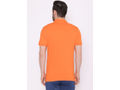 Bodyactive Solid Casual Half Sleeve Cotton Rich V neck Pique Polo T-Shirt for Men-TS52-PUM-BLK