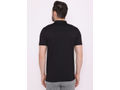 Bodyactive Solid Casual Half Sleeve Cotton Rich Polo T-Shirt for Men with Chest Pocket-TS53-BLK