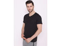Bodyactive Modern Fit V Neck Half Sleeve T-Shirt for Men-TS60-BLK