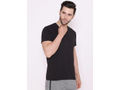Bodyactive Modern Fit V Neck Half Sleeve T-Shirt for Men-TS60-BLK