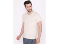 Bodyactive Modern Fit V Neck Half Sleeve T-Shirt for Men-TS60-NAT