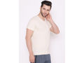 Bodyactive Modern Fit V Neck Half Sleeve T-Shirt for Men-TS60-NAT