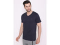 Bodyactive Modern Fit V Neck Half Sleeve T-Shirt for Men-TS60-NAV