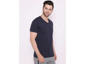 Bodyactive Modern Fit V Neck Half Sleeve T-Shirt for Men-TS60-NAV