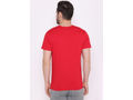 Bodyactive Regular Fit Printed Ribbed Round Neck Half Sleeve T-Shirt for Men-TS71-RED