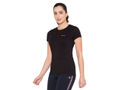 Bodyactive Women Round neck Half Sleeve Viscose T-shirt in 1pcs-TS83-BLK