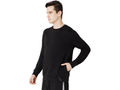 Bodyactive Men Fleece Crew Neck Black Sweatshirt TSM111-BLK