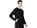 Bodyactive Men Fleece Crew Neck Black Sweatshirt TSM111-BLK