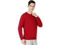 Bodyactive Men Fleece Crew Neck Maroon Sweatshirt TSM111-MEH