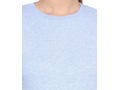Bodyactive Women Cotton Fleece Blend Light Blue Solid Crew Neck Sweatshirt-TSW112_SKBLU